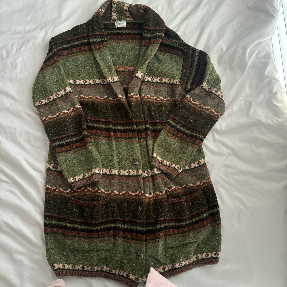 Vintage United Colors of Benetton Long Robe-Style Cardigan